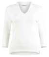 K785 KK785 Kustom Kit Ladies 3/4 Sleeve Mandarin Collar Top White colour image